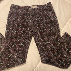 Free People Velvet Velour Skinny Pants